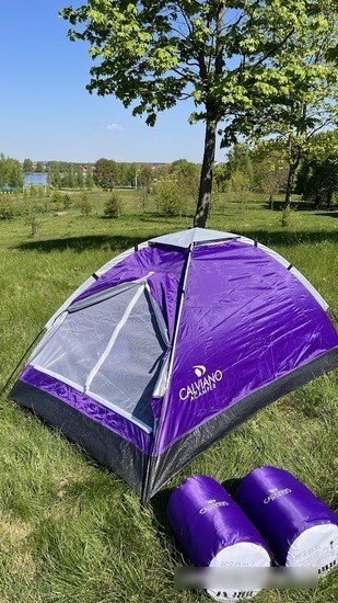 Треккинговая палатка Calviano Acamper Domepack 4 (фиолетовый) - фото 4 - id-p214446823