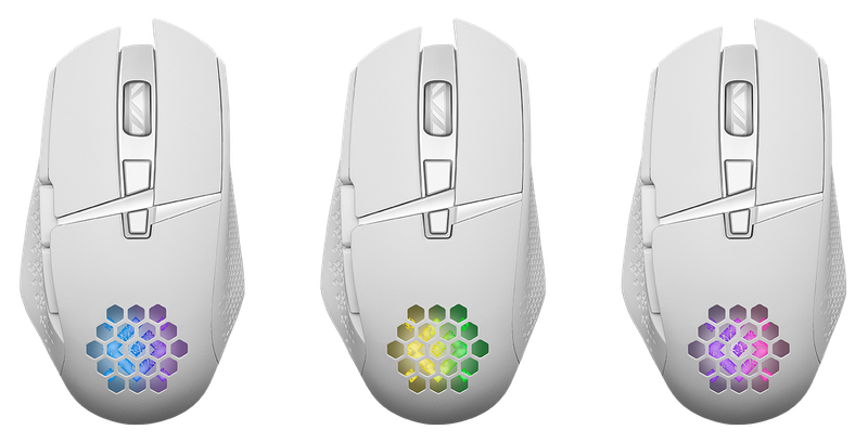 Беспроводная игровая мышь - Defender Glory GM-514, 7 кнопок, подсветка, аккумулятор 400mAh, 3200dpi, белая - фото 5 - id-p214448128