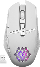 Беспроводная игровая мышь - Defender Glory GM-514, 7 кнопок, подсветка, аккумулятор 400mAh, 3200dpi, белая