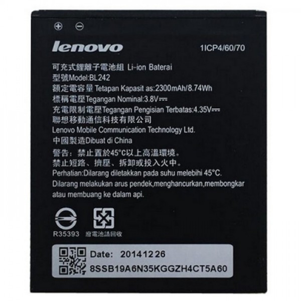 Аккумулятор Lenovo BL242 A6000 / K3/ A6010 / A2020 / A3900 / A3580 / A2020a40 / Vibe C - фото 1 - id-p128653830