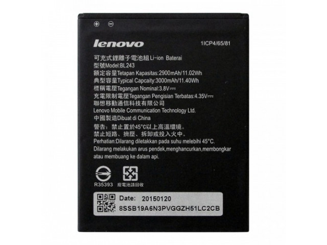 Аккумулятор Lenovo BL243 A7000, K3 Note, K50 - фото 1 - id-p128653831