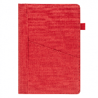 Ежедневник Smart Geneva Ostende А5, синий, недатированный, в твердой обложке с поролоном Красный
