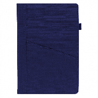 Ежедневник Smart Geneva Ostende А5, синий, недатированный, в твердой обложке с поролоном Темно-синий