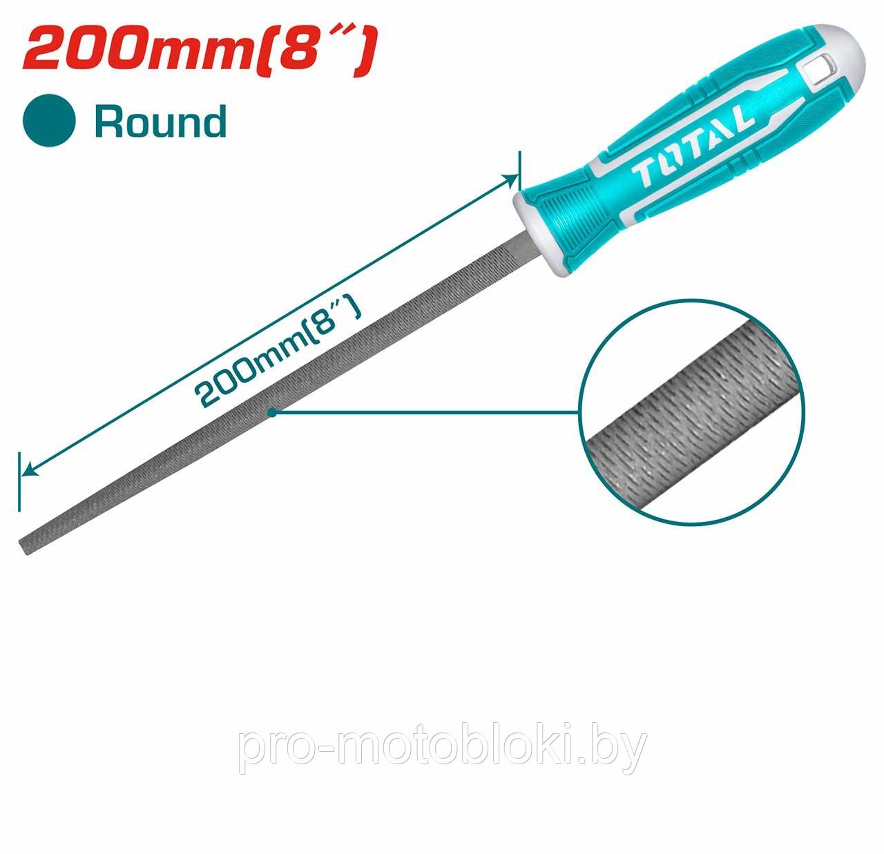 Напильник круглый слесарный 200 мм TOTAL THT91386 - фото 2 - id-p202054196