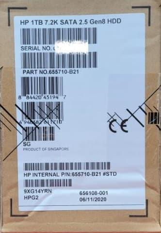 713842-B21 713969-001 Жесткий диск HP 1TB 7.2K 6G 2.5 SATA MDL SC - фото 1 - id-p64590581