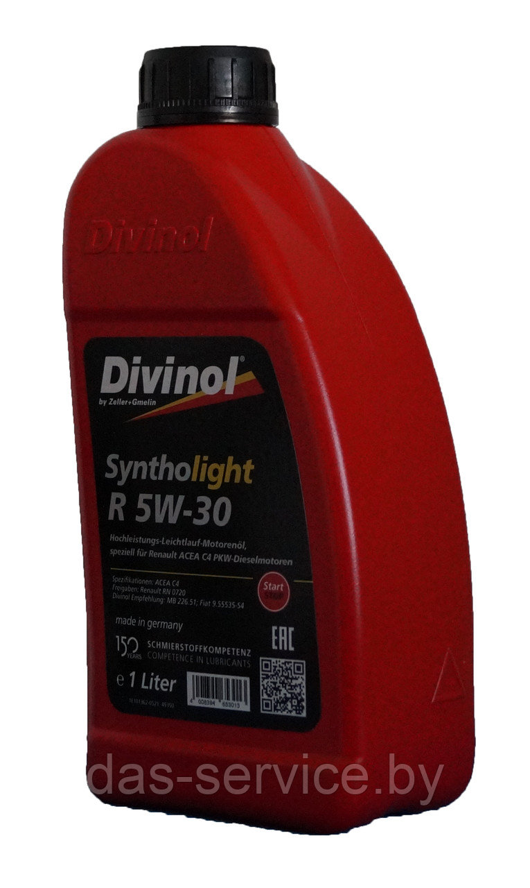 Моторное масло Divinol Syntholight R 5W-30 (синтетическое моторное масло 5w30) 1 л. - фото 3 - id-p11716450