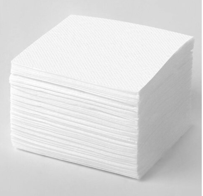 Салфетки бумажные 100 шт. 24х24см. белые, 100% целлюлоза - фото 1 - id-p214489883