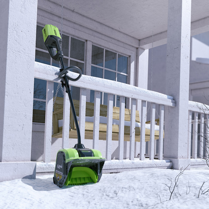 Снегоуборщик аккумуляторный Greenworks 60V, 30 см, бесщеточный, без АКБ и ЗУGD60SS - фото 8 - id-p214489923