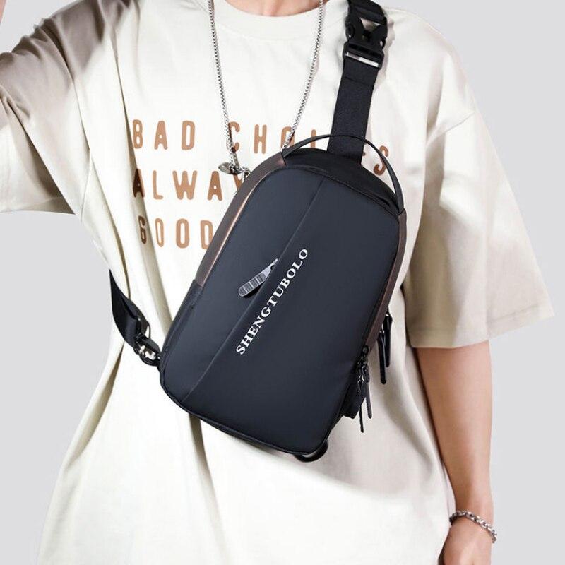 Сумка - рюкзак через плечо Shengtubolo с USB / Сумка слинг - фото 8 - id-p214492751