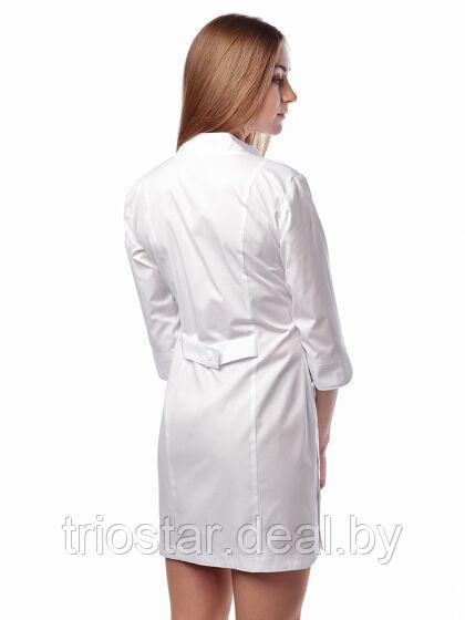 Халат медицинский женский М38 (цвет белый) - фото 4 - id-p214496096
