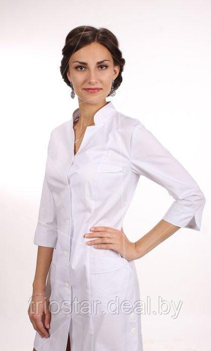 Халат медицинский женский М38 (цвет белый) - фото 5 - id-p214496096