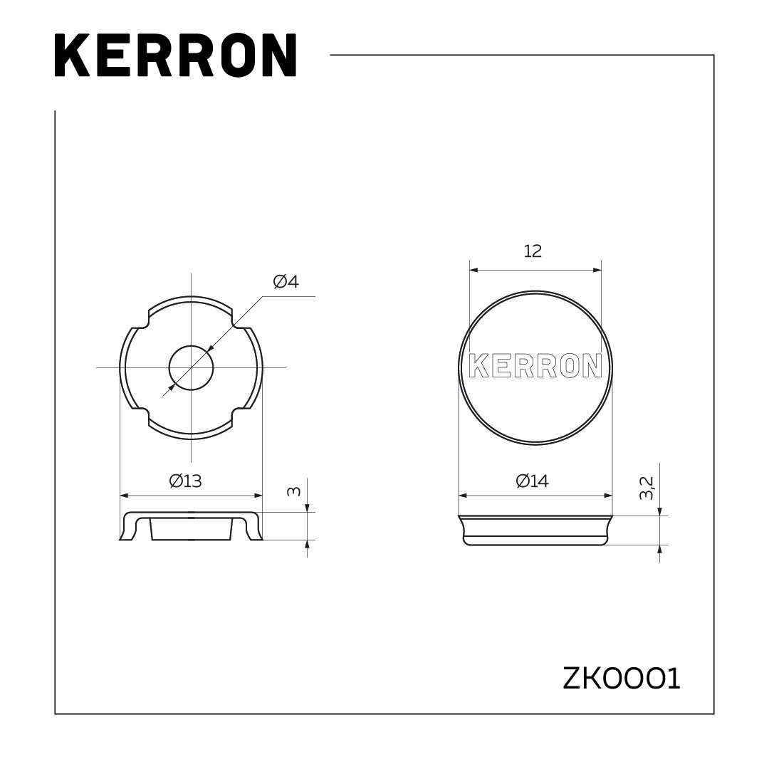 Заглушка Kerron для винта, хром - фото 2 - id-p214499607