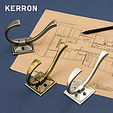 Крючок мебельный двухрожковый, матовый никель, фото 2