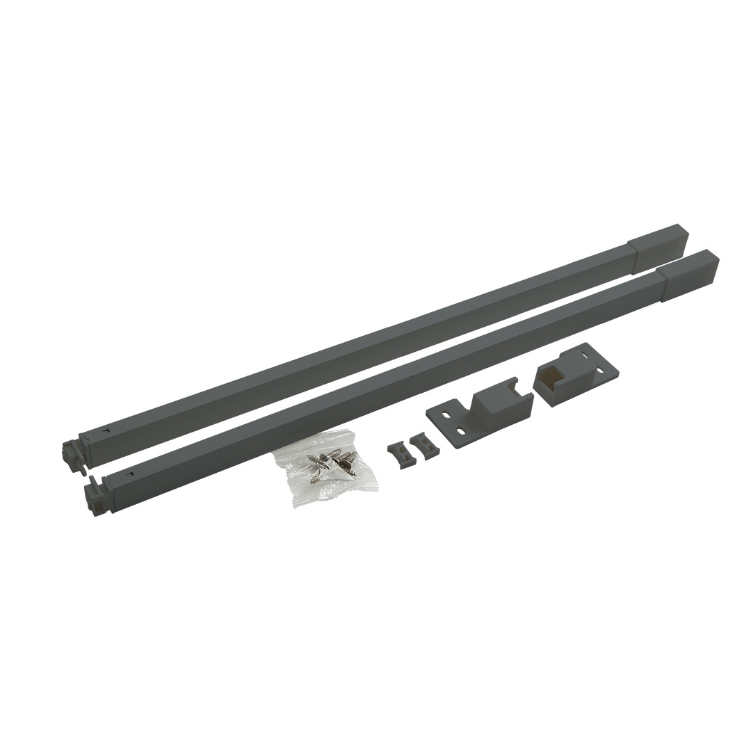 Комплект прямоугольных рейлингов для Lembox-S, 500 мм, серый - фото 1 - id-p214499621