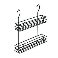 Полка для специй двухъярусная тип-2, черный матовый