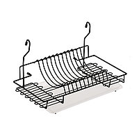 Сушка для посуды навесная с поддоном, черный матовый