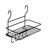 Полка на рейлинг большая с крючками