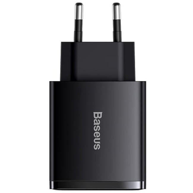 Зарядное устройство Baseus Compact Quick Charger 3A, 30W Type-C + 2*USB CCXJ-E01 Черный - фото 2 - id-p214496576