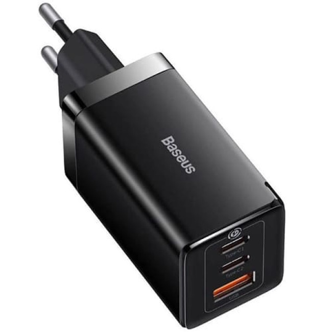 Зарядное устройство Baseus GaN5 Pro Fast Charger 65W USB + 2*USB Type-C CCGP120201 + кабель Type-C Черный - фото 5 - id-p214496581