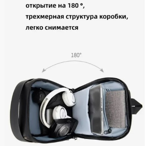 Сумка-рюкзак через плечо Fashion с кодовым замком и USB. Сумка слинг. Кросc-боди барсетка - фото 6 - id-p214506617