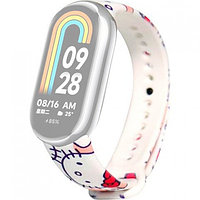 Силиконовый ремешок Rumi для Xiaomi Smart Band 8 Hello Kitty