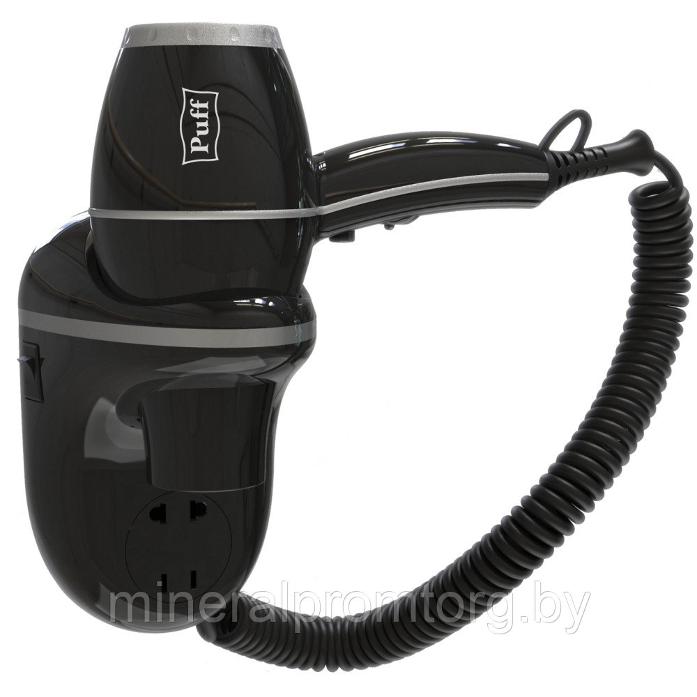 Фен настенный для волос Puff-1800BLB