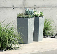 Горшок цветочный URBI SQUARE BETON EFFECT, серый бетон