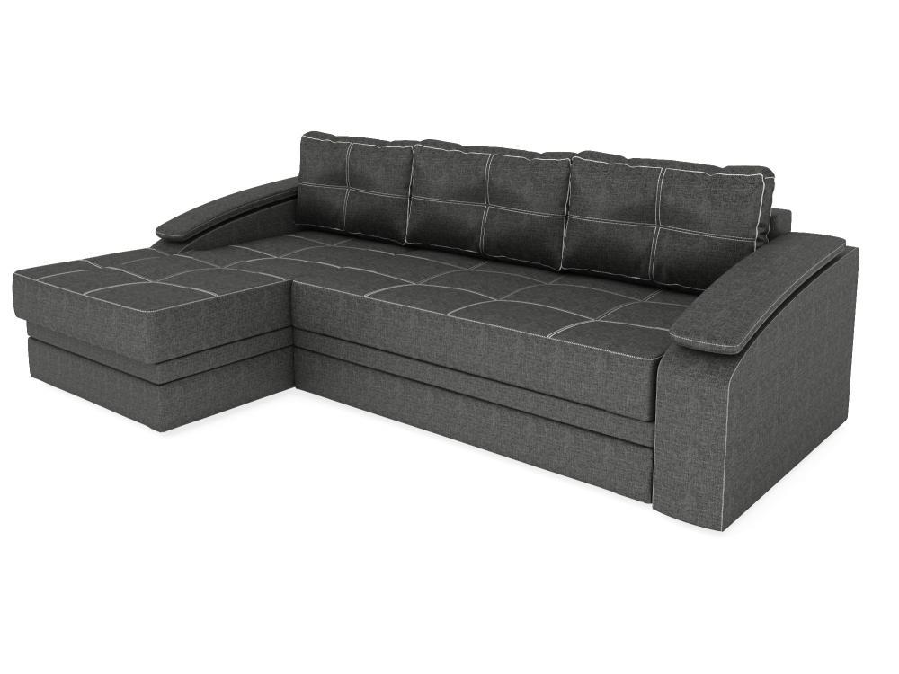 Диван угловой Турин (левый) - Велюр серый (М-Стиль)