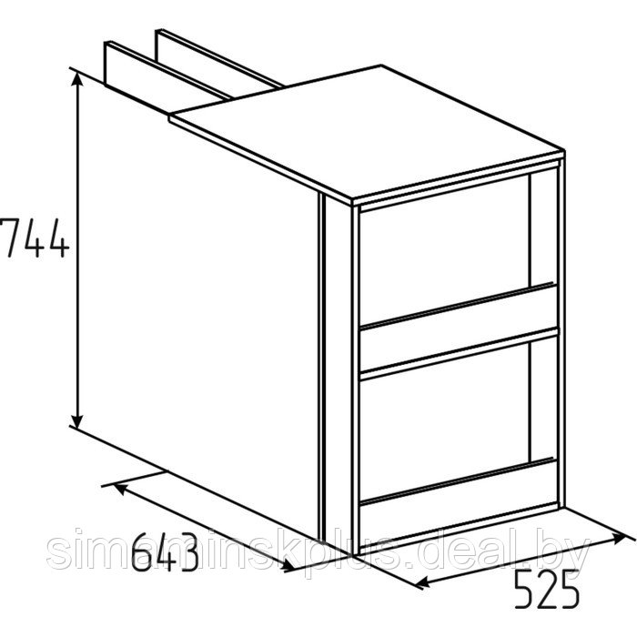 Стол приставной «Лойс 86», 525 × 643 × 744 мм, угловой, цвет дуб золотистый / белый - фото 3 - id-p214515899
