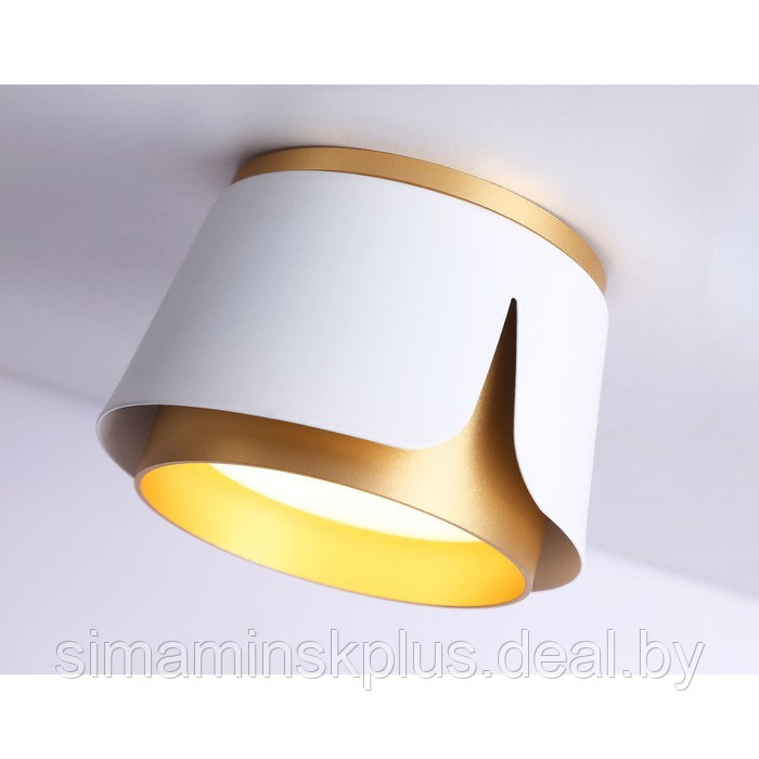 Накладной светильник со сменной лампой TN71221, GX53, 100х100х66 мм, цвет белый, золото - фото 4 - id-p214517616