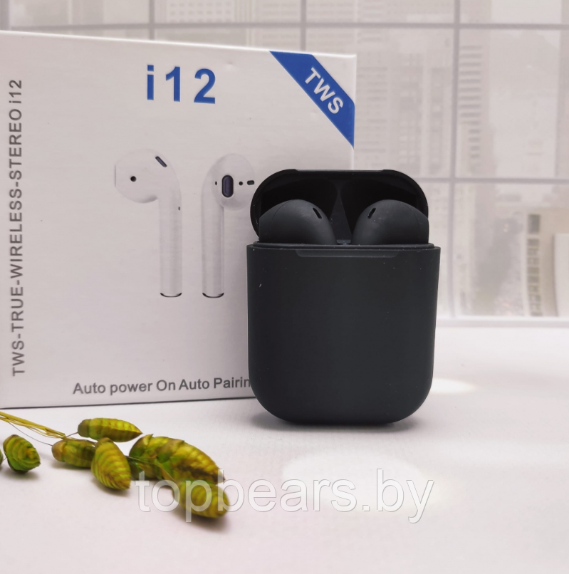 Беспроводные наушники i12 TWS (inPods i12) Bluetooth 5.0 с зарядным кейсом Красные - фото 6 - id-p214519153