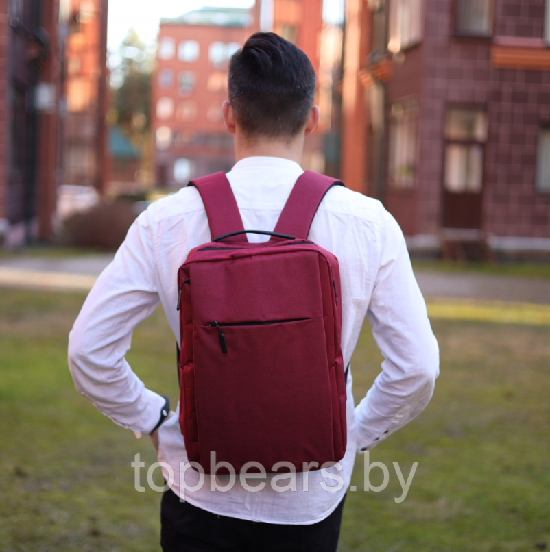 Городской рюкзак Lifestyle с USB и отделением для ноутбука до 17.72" Красный - фото 6 - id-p214519156