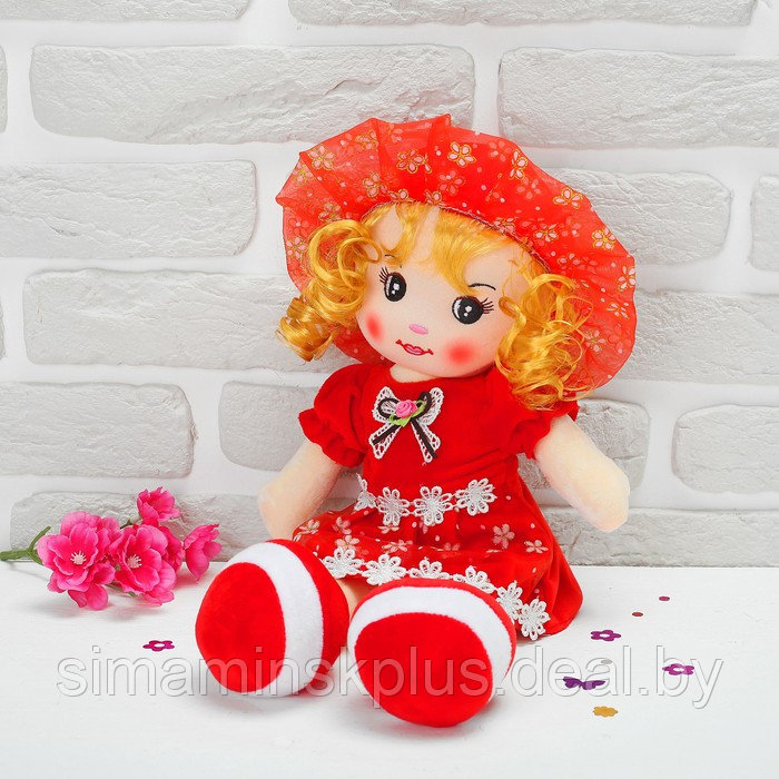 Мягкая кукла «Девчушка», юбочка в цветочек, 45 см, цвета МИКС - фото 1 - id-p214520308