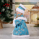 Снегурочка "Кристалл голубая" двигается, 28 см, фото 2