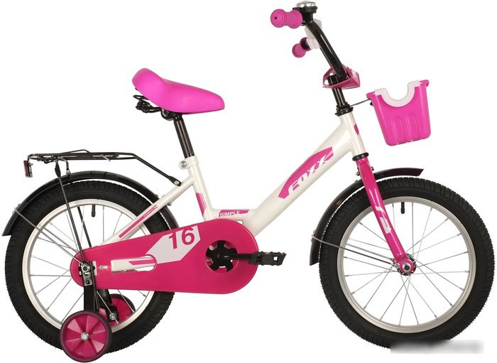 Детский велосипед Foxx Simple 16 2021 (белый) - фото 1 - id-p214214372