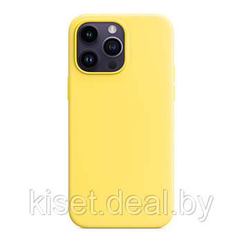 Бампер Silicone Case для iPhone 14 Pro Max лимонный