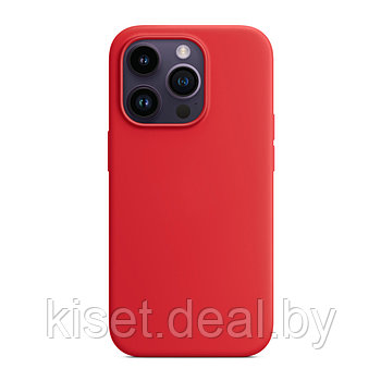 Бампер Silicone Case для iPhone 14 Pro красный