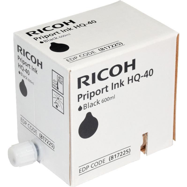 Чернила для дупликатора тип HQ40 черные (5 картриджей*600мл) Ricoh. RICOH PRIPORT BLACK INK HQ40( 5 - фото 1 - id-p214522790