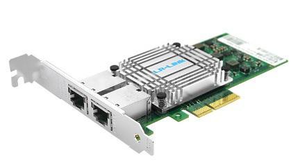 Сетевая карта PCIe 3.0 x4, 2 x 10G, разъем RJ45, Intel X550 chipset - фото 1 - id-p214522643