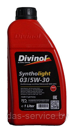 Моторное масло Divinol Syntholight 03 5W-30 (синтетическое моторное масло 5w30) 1 л., фото 2