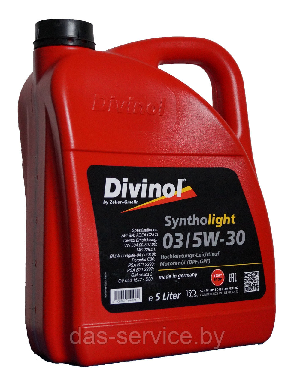 Моторное масло Divinol Syntholight 03 5W-30 (синтетическое моторное масло 5w30) 5 л. - фото 2 - id-p25912347