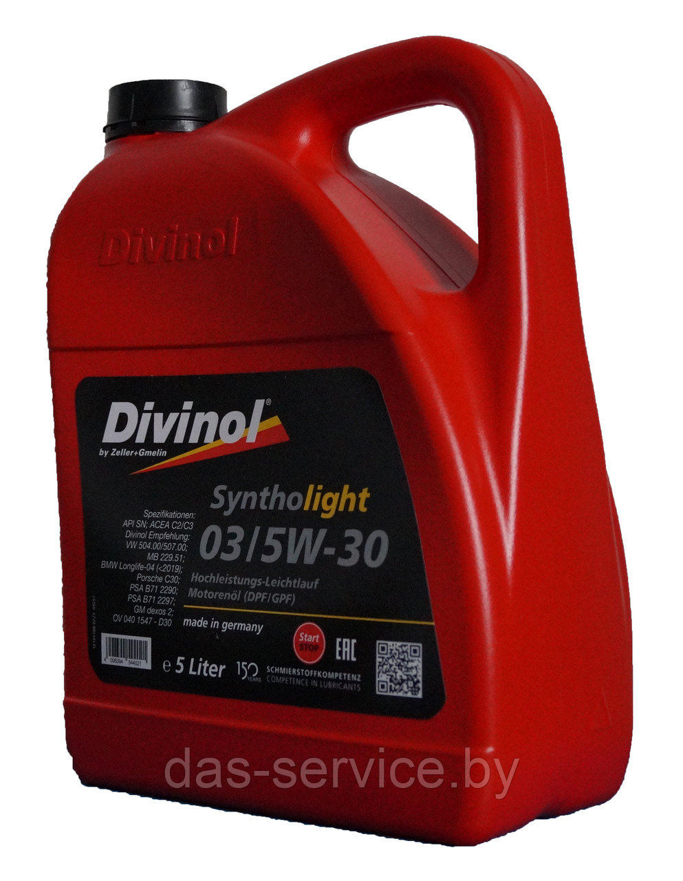 Моторное масло Divinol Syntholight 03 5W-30 (синтетическое моторное масло 5w30) 5 л. - фото 3 - id-p25912347