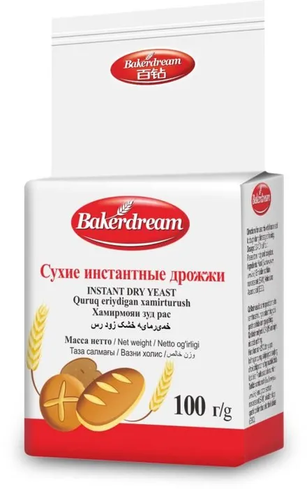 Дрожжи хлебопекарные сухие инстантные Bakerdream в фольгированных пакетах, 100 г - фото 1 - id-p214533541
