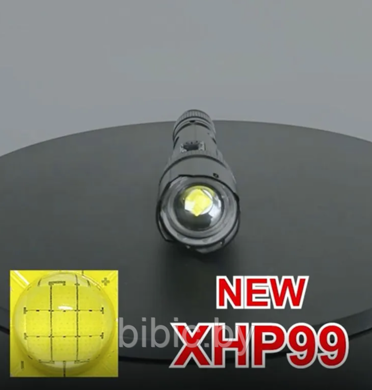 Фонарь телескопический ручной XHP99 (АКБ+USB), светодиодный мощный фонарик тактический перезаряжаемый - фото 2 - id-p214535539