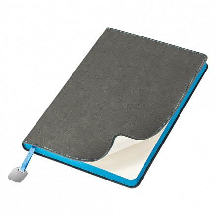 Ежедневник Flexy Latte А5, недатированный, в гибкой обложке Серый/голубой - фото 1 - id-p214536715