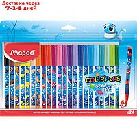 Фломастеры 24 цвета Maped COLOR'PEPS OCEAN LIFE, суперсмываемые, декорированные, европодвес