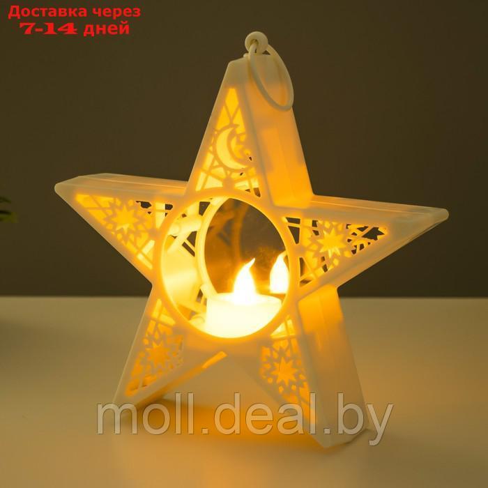 Ночник "Звезда" LED от батареек белый 5х19,5х18,5 см - фото 3 - id-p214513208