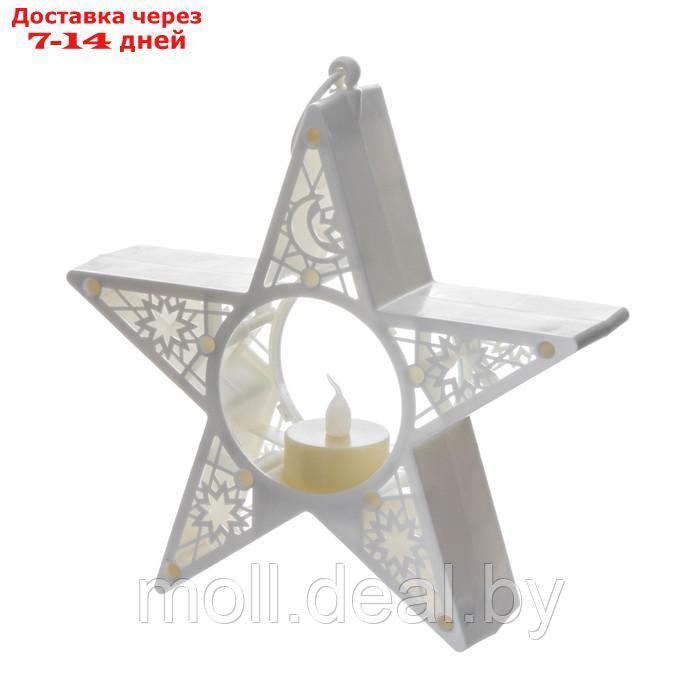 Ночник "Звезда" LED от батареек белый 5х19,5х18,5 см - фото 9 - id-p214513208