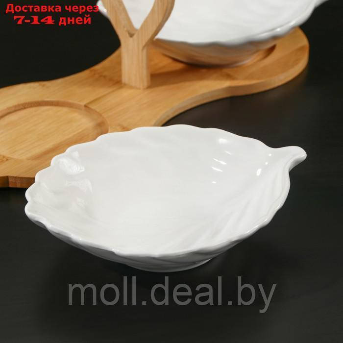 Набор салатников керамических на подставке BellaTenero Эстет, 2 предмета, цвет белый - фото 2 - id-p214516756