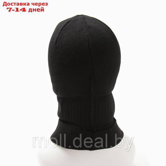 Мужская шапка-балаклава А.M-W_221185, цвет черный, р-р 58 - фото 5 - id-p214518913